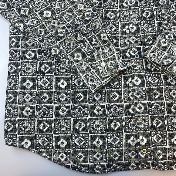 Basix Fenn Weight & Manson Printed Button Down Shirt S70-23 - Picture 4 of 5